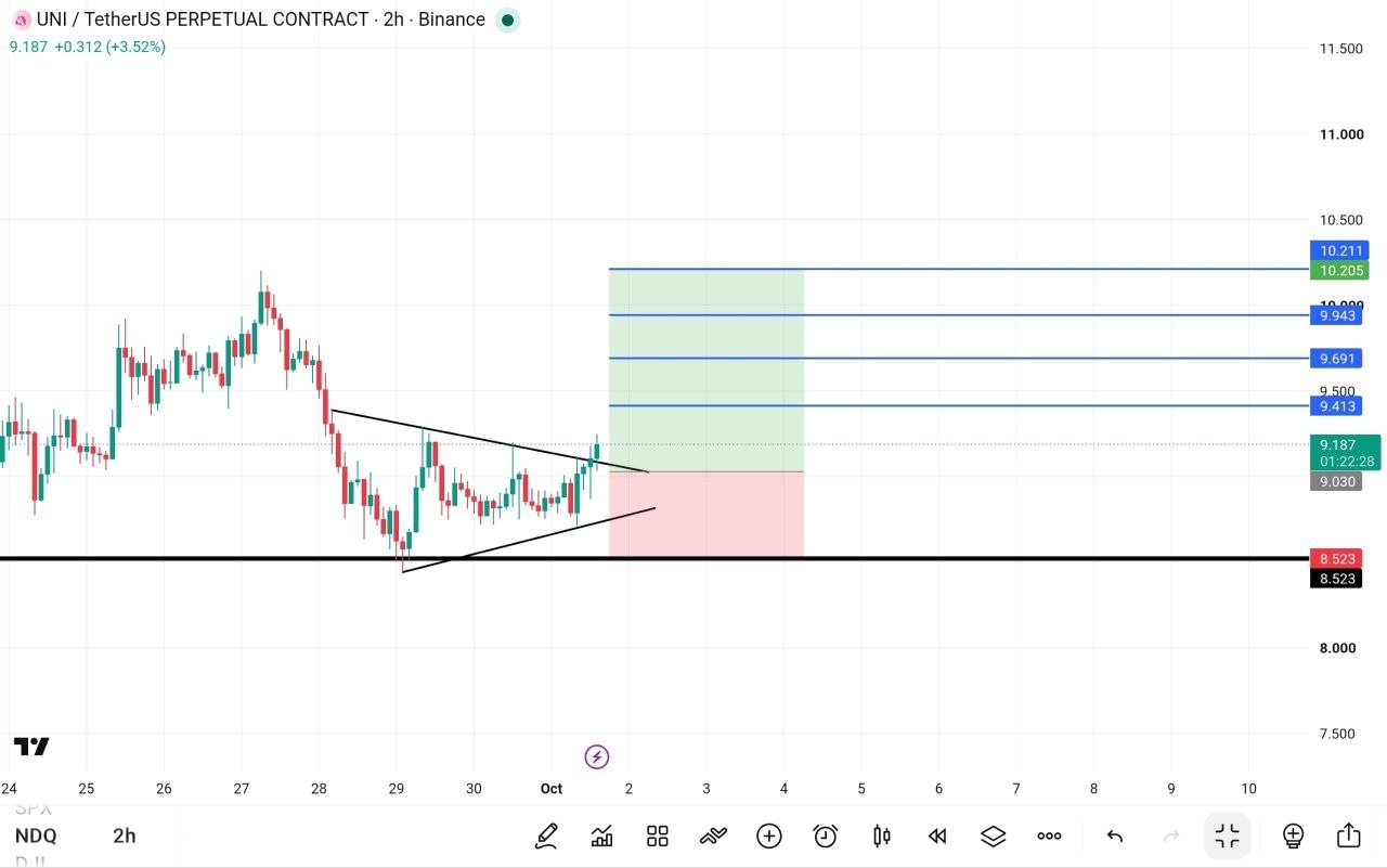 UNIUSDT LONG signal screenshot by Fat pig signalso