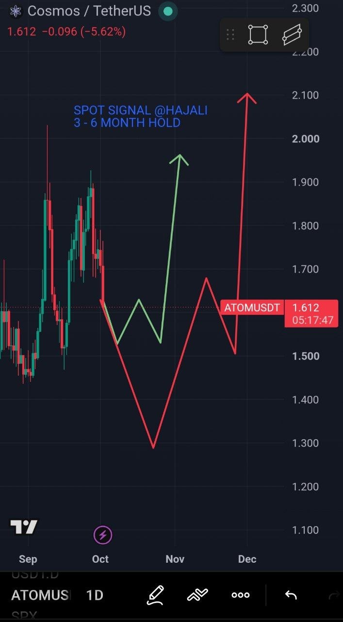 اسکرین‌شات سیگنال ATOMUSDT LONG از HajAli | CryptoPlus🚀