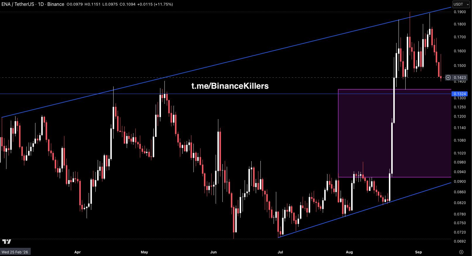 ENAUSDT LONG signal screenshot by Binance Killers