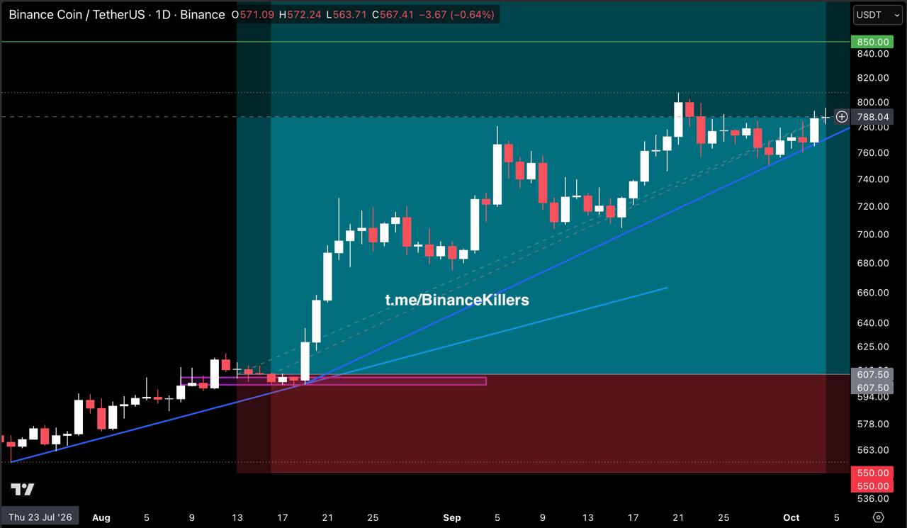 BNBUSDT LONG signal screenshot by Binance Killers Vip Channel