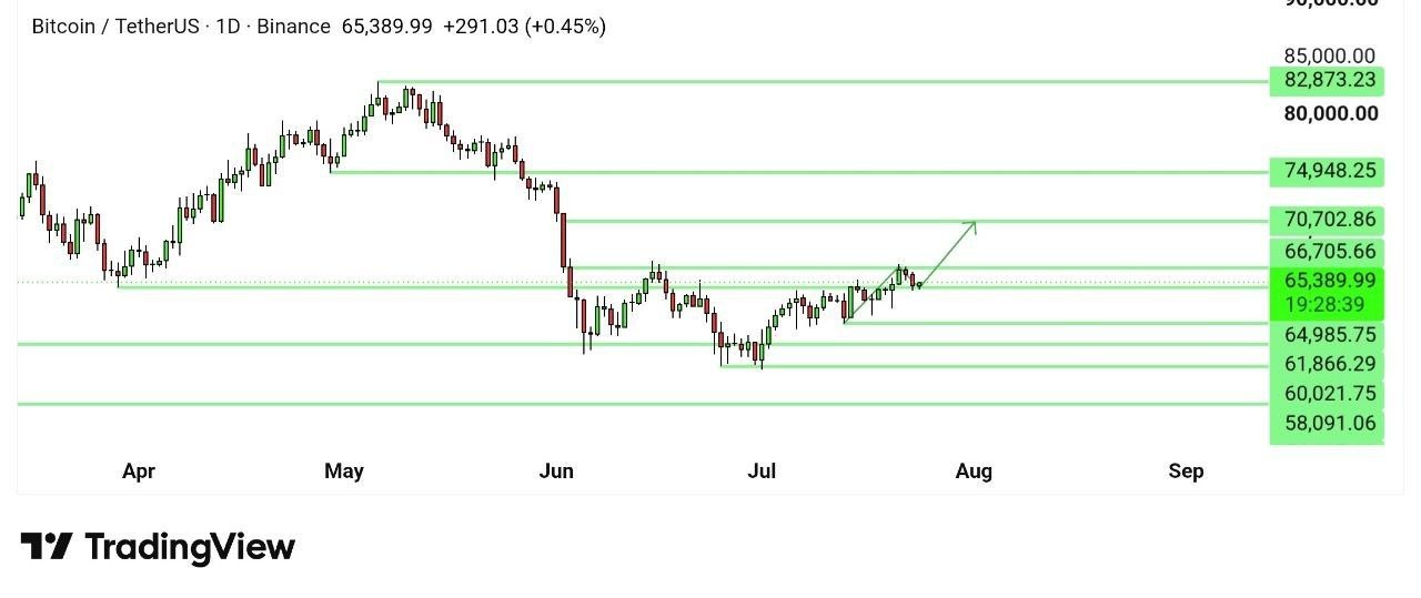 اسکرین‌شات سیگنال BTCUSDT LONG از Binance Spot & FutuRes Signals 🐋