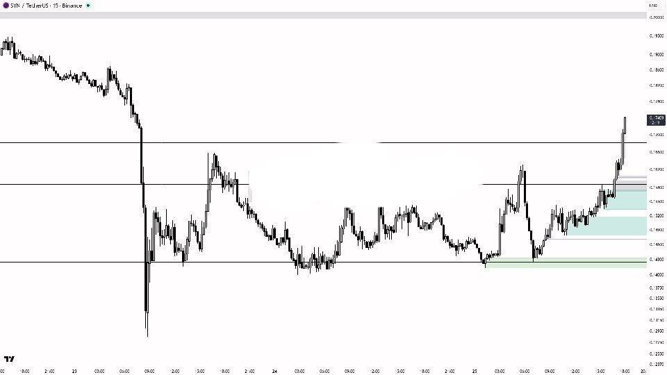 اسکرین‌شات سیگنال SYNUSDT LONG از Binance Spot & FutuRes Signals 🐋