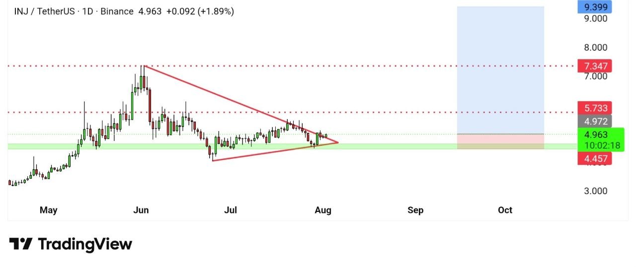 اسکرین‌شات سیگنال INJUSDT LONG از Binance Spot & FutuRes Signals 🐋