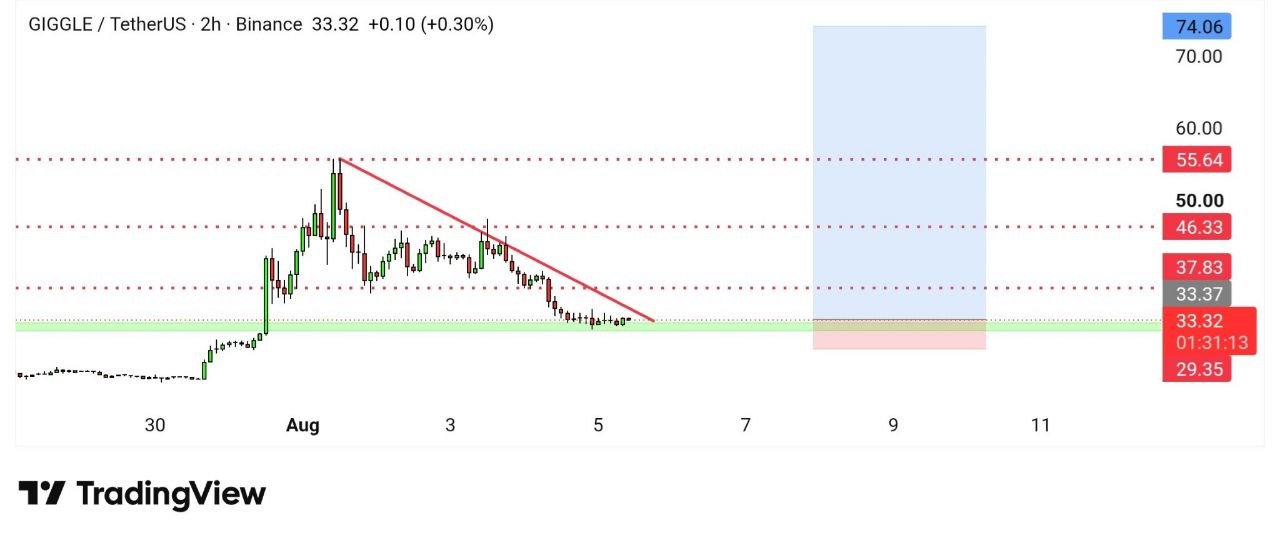 اسکرین‌شات سیگنال GIGGLEUSDT LONG از Binance Spot & FutuRes Signals 🐋