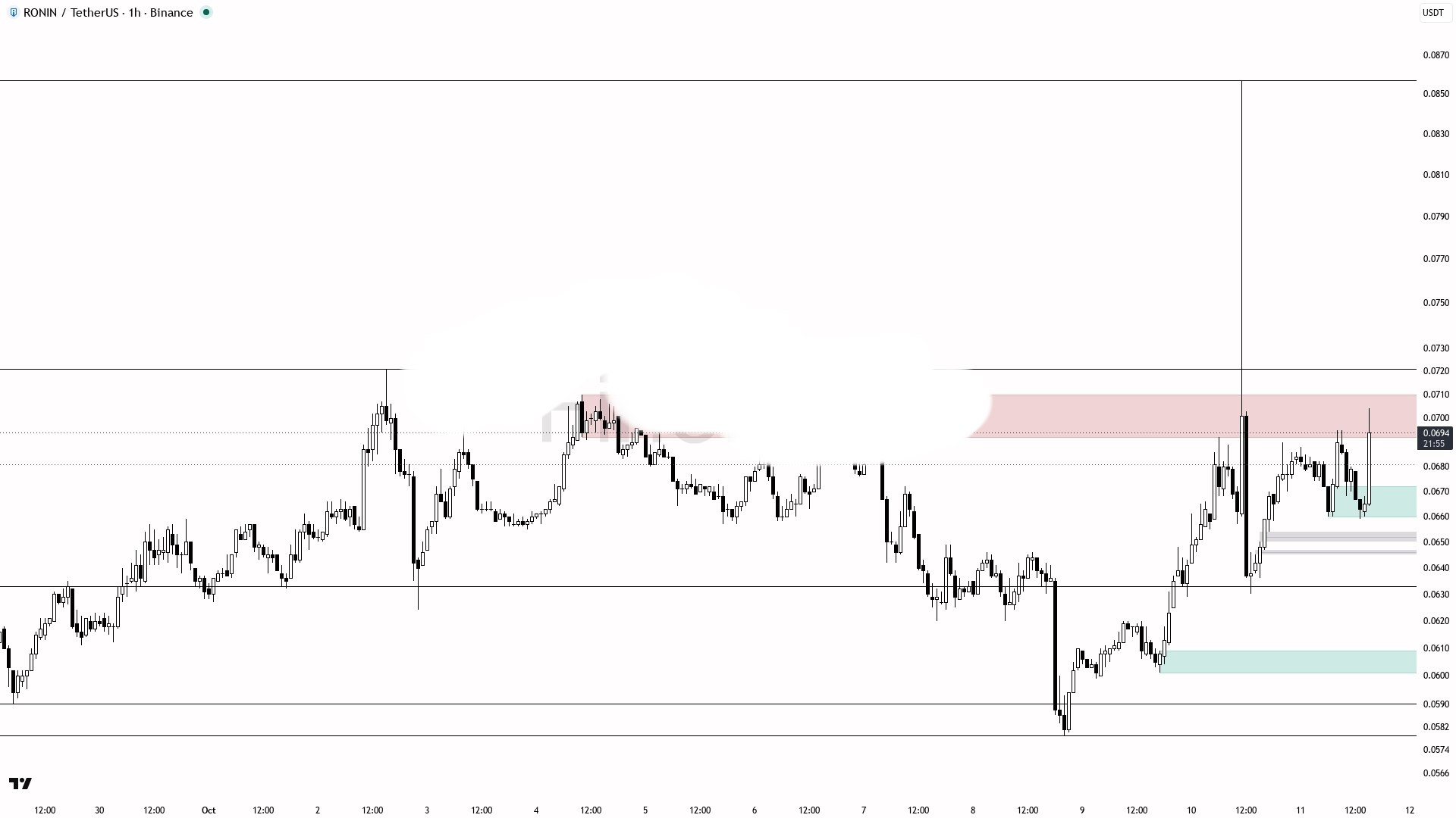 RONINUSDT LONG signal screenshot by Binance Spot & FutuRes Signals 🐋