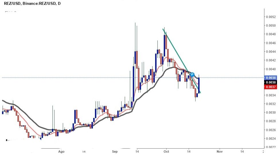 REZUSDT LONG signal screenshot by Binance Spot & FutuRes Signals 🐋