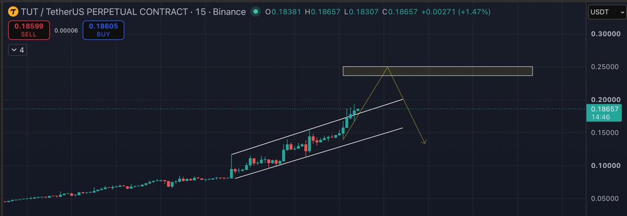 اسکرین‌شات سیگنال TUTUSDT SHORT از Blockchain Usa Official ( Binance ) 🐋