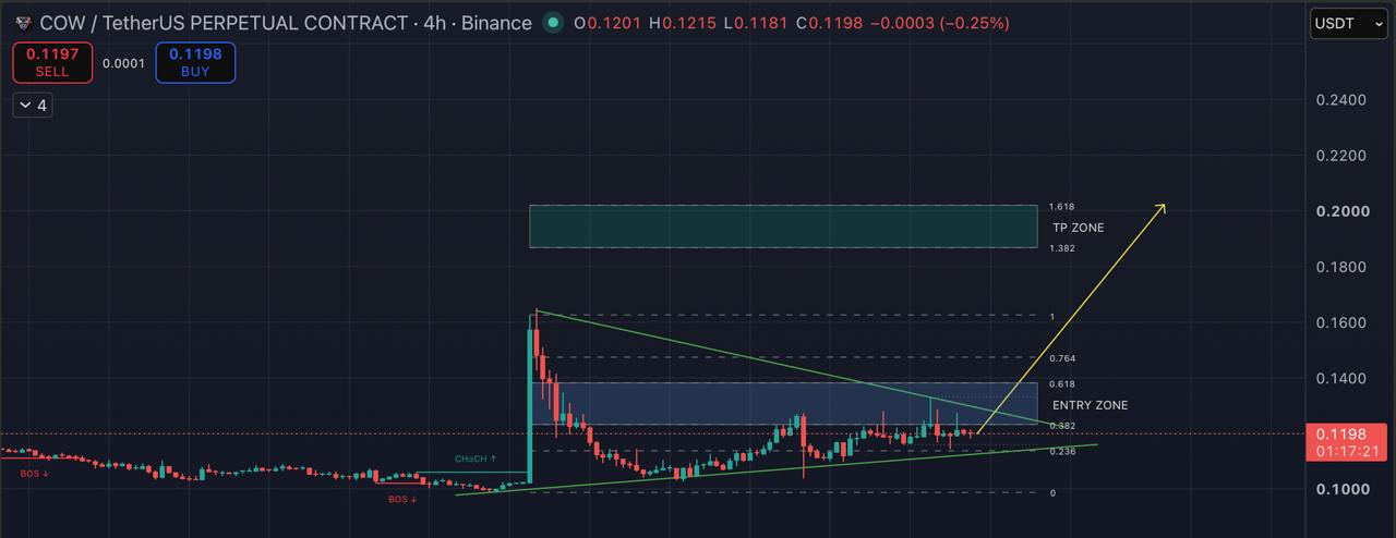 COWUSDT LONG signal screenshot by Blockchain Usa Official ( Binance ) 🐋
