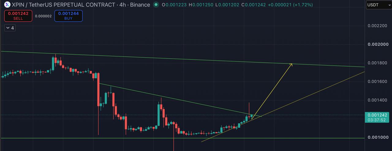 XPINUSDT LONG signal screenshot by Blockchain Usa Official ( Binance ) 🐋