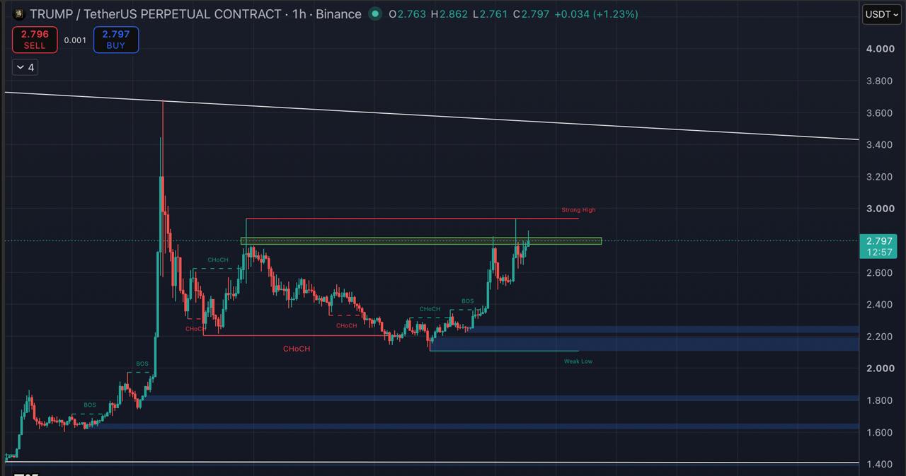 TRUMPUSDT LONG signal screenshot by Blockchain Usa Official ( Binance ) 🐋