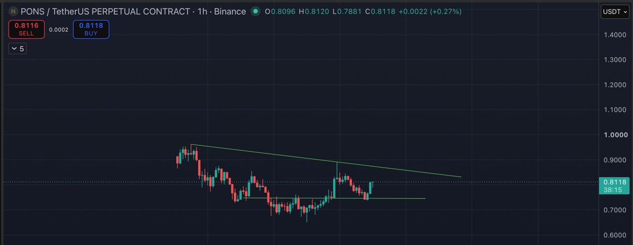 اسکرین‌شات سیگنال PONSUSDT LONG از Blockchain Usa Official ( Binance ) 🐋