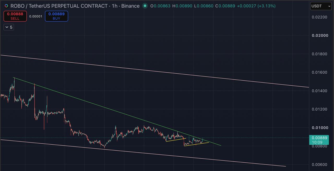 اسکرین‌شات سیگنال ROBOUSDT LONG از Blockchain Usa Official ( Binance ) 🐋