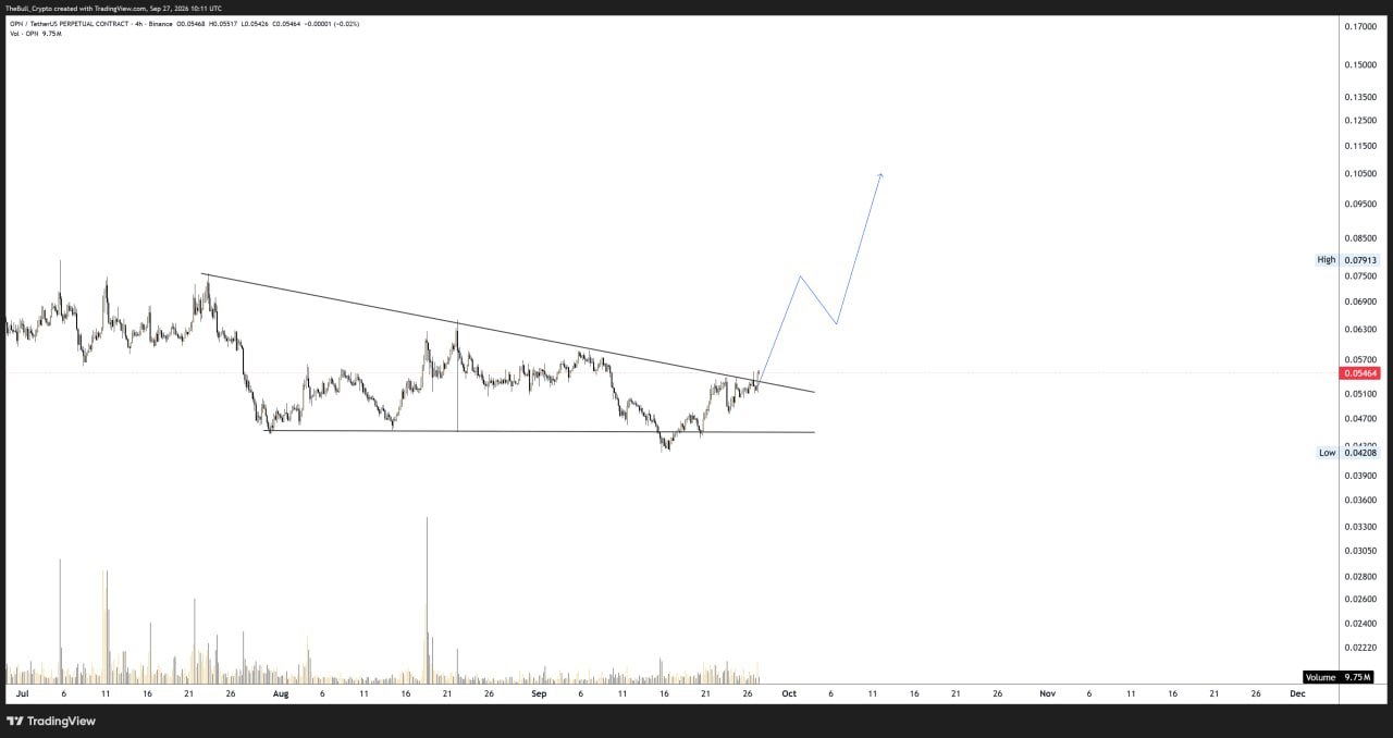 اسکرین‌شات سیگنال OPNUSDT LONG از Choco Guild Trader