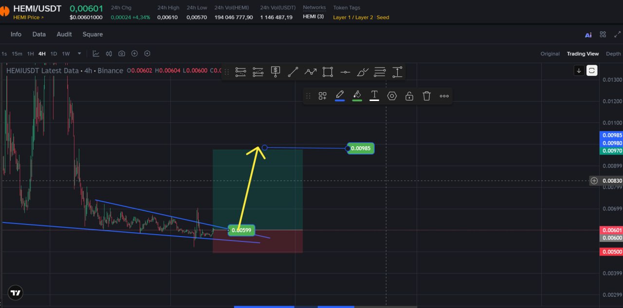 HEMIUSDT LONG signal screenshot by Choco Guild Trader
