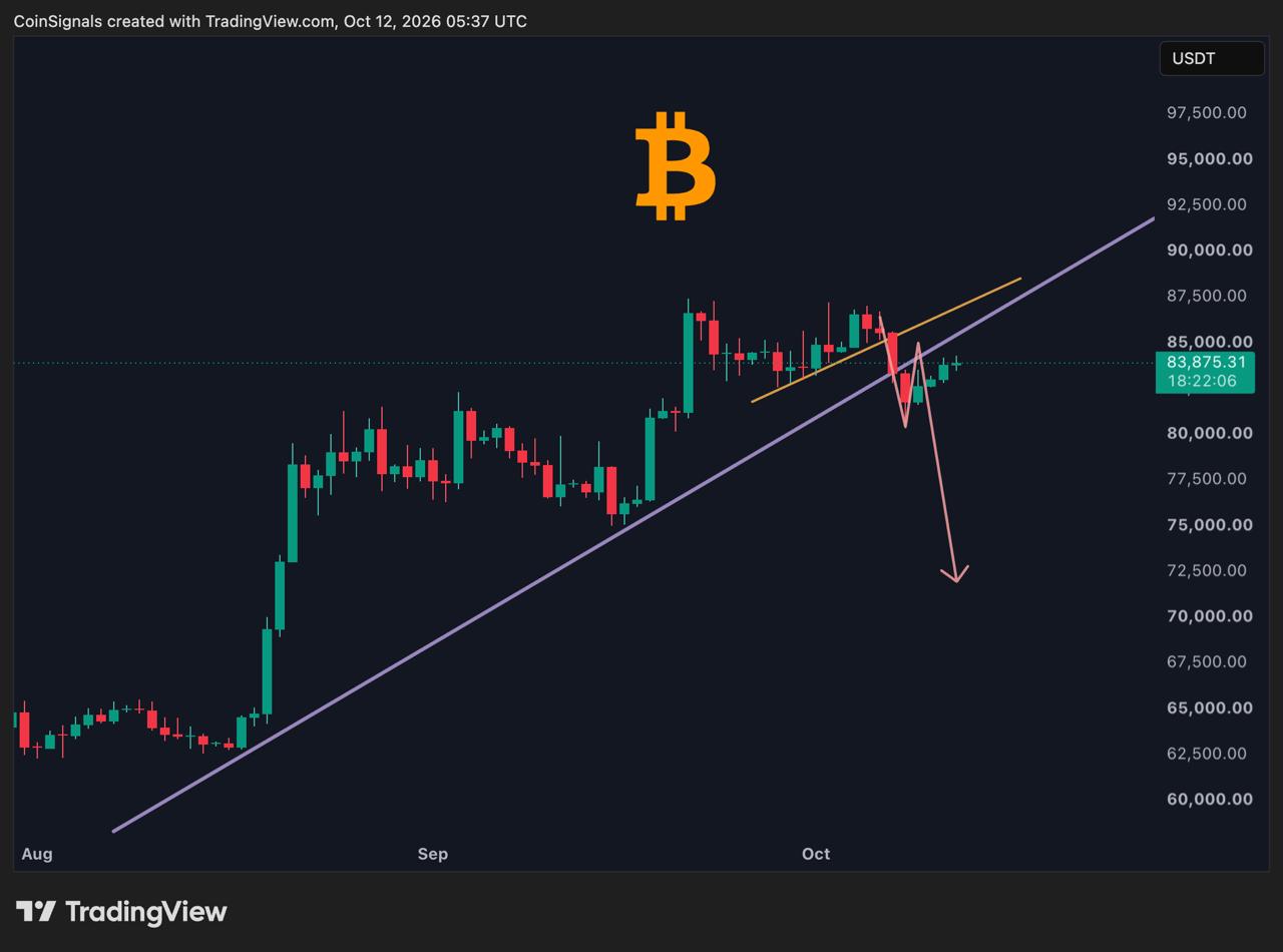 BTCUSDT SHORT signal screenshot by Coin Signals