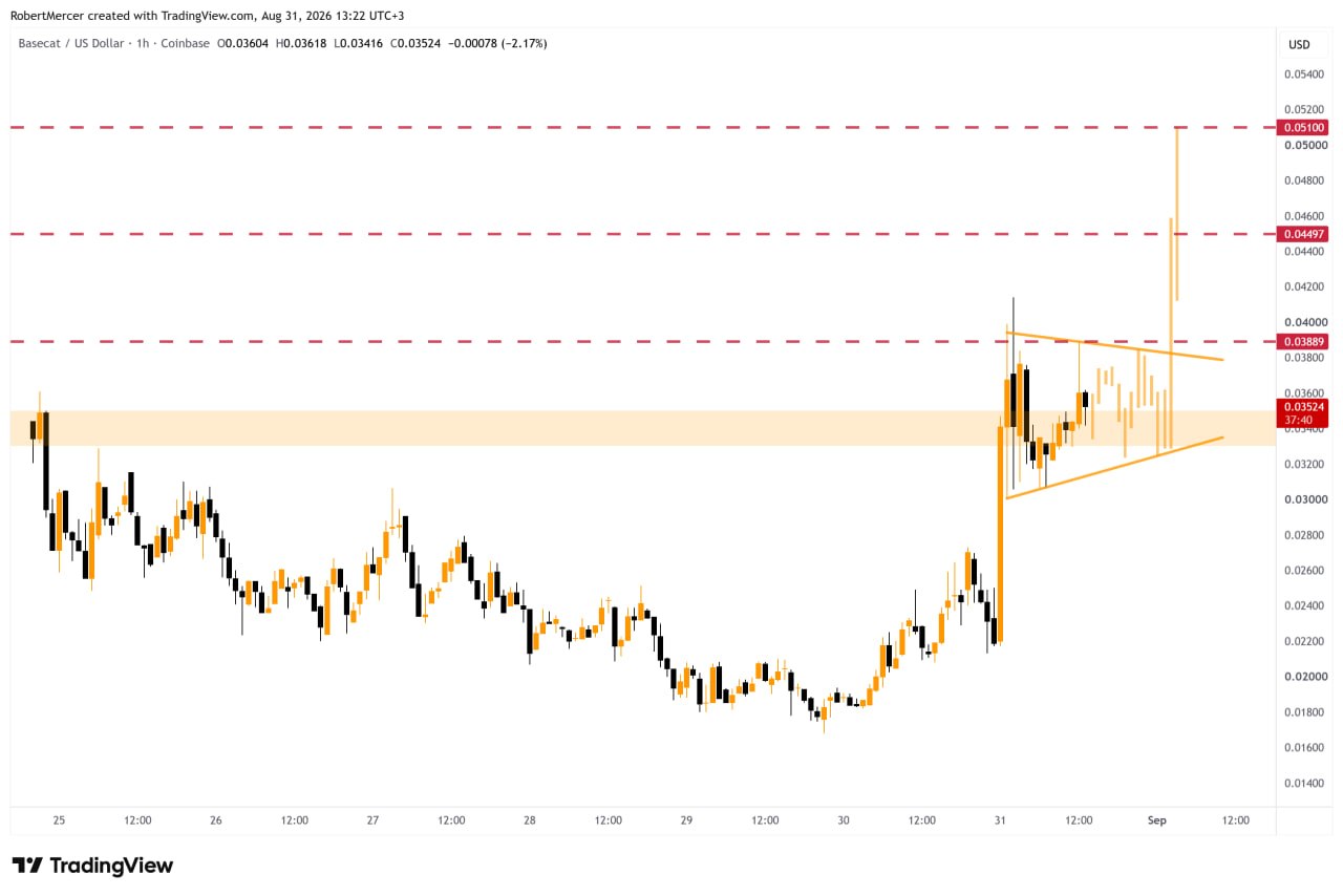 BASECATUSDT LONG signal screenshot by Klondike (Crypto Rush) ⚠️