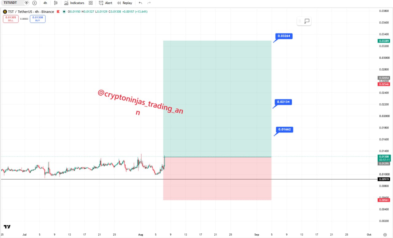 TSTUSDT LONG signal screenshot by Crypto Ninjas Trading 🥷🏿