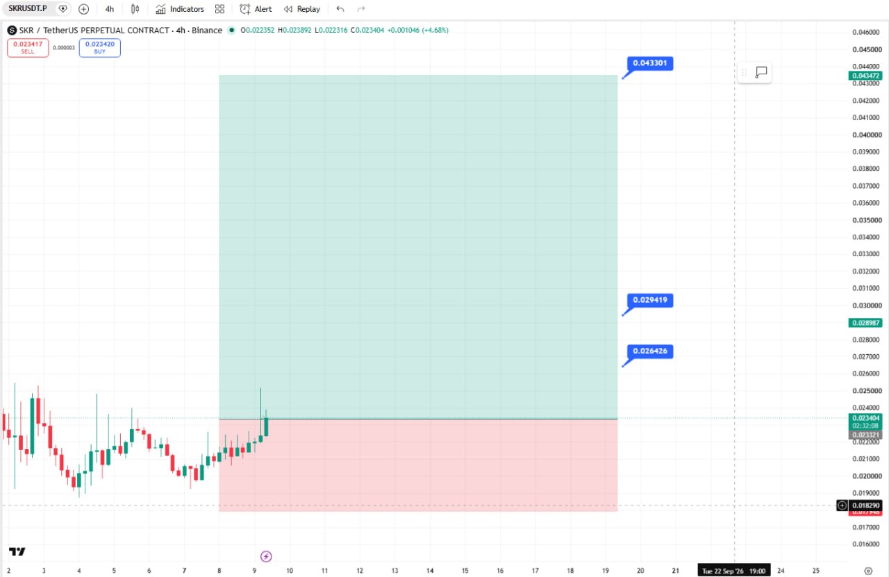 Скриншот сигнала SKRUSDT LONG от Crypto Ninjas Trading 🥷🏿