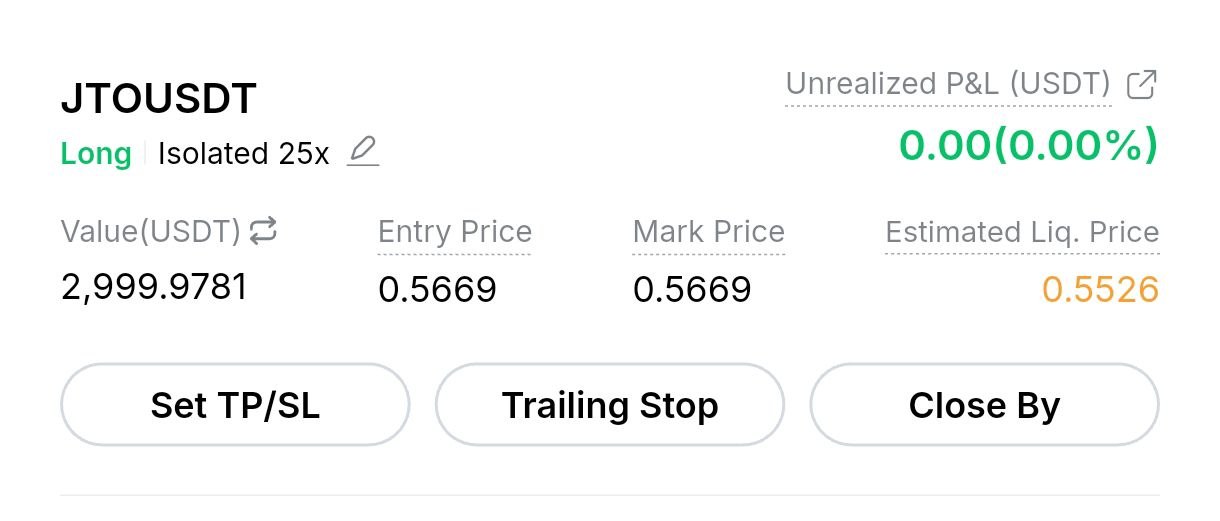اسکرین‌شات سیگنال JTOUSDT LONG از Crypto Profit