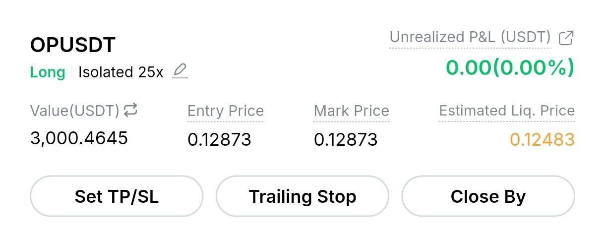 اسکرین‌شات سیگنال OPUSDT LONG از Crypto Profit