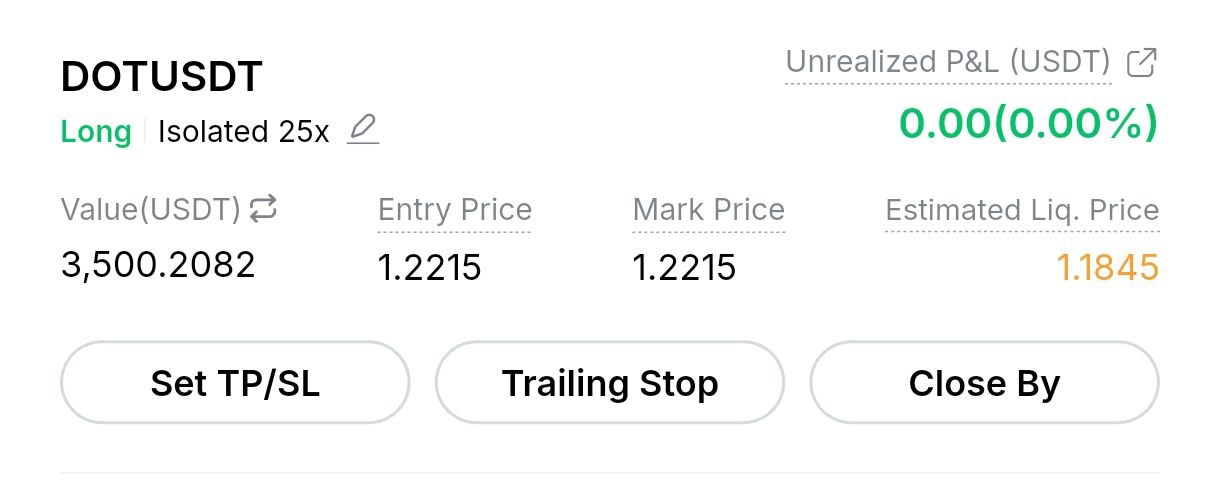 اسکرین‌شات سیگنال DOTUSDT LONG از Crypto Profit