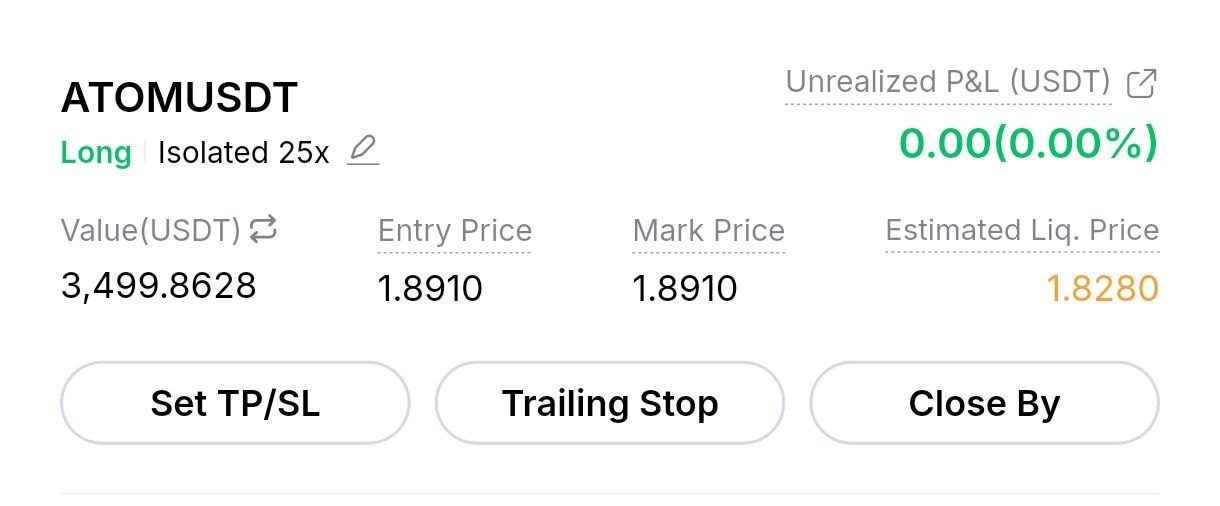 ATOMUSDT LONG signal screenshot by Crypto Profit