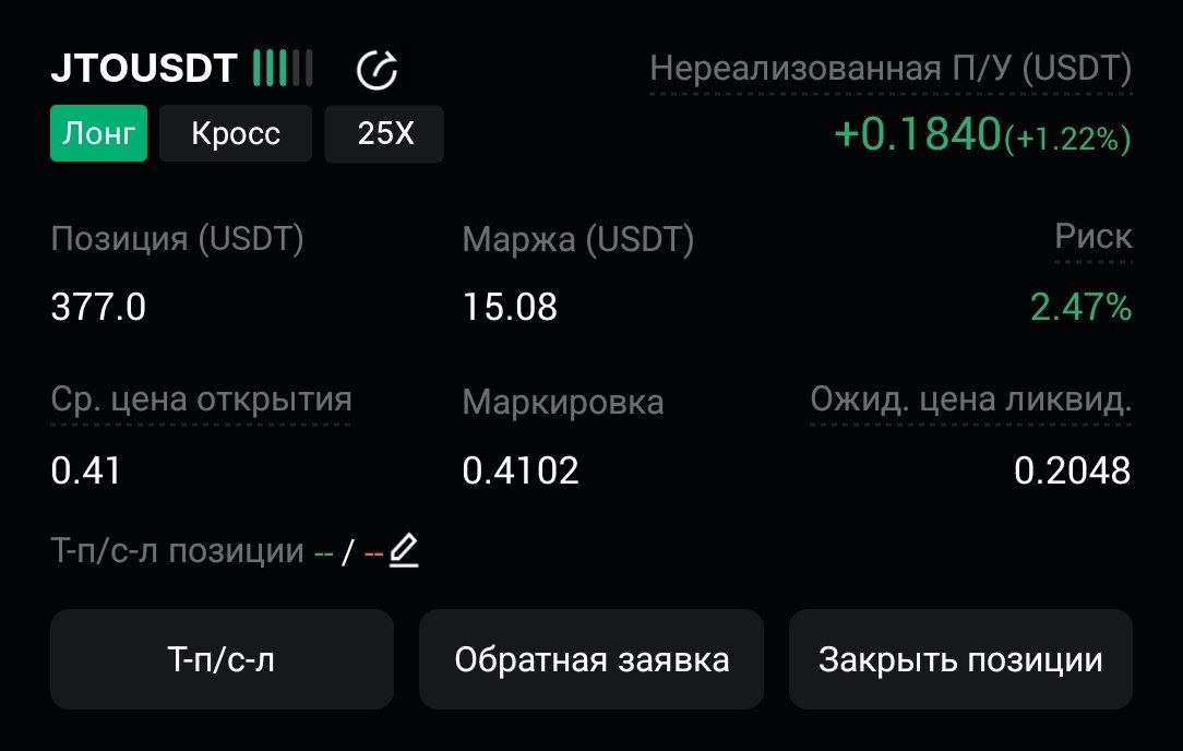 اسکرین‌شات سیگنال JTOUSDT LONG از CryptoX | ProTrading