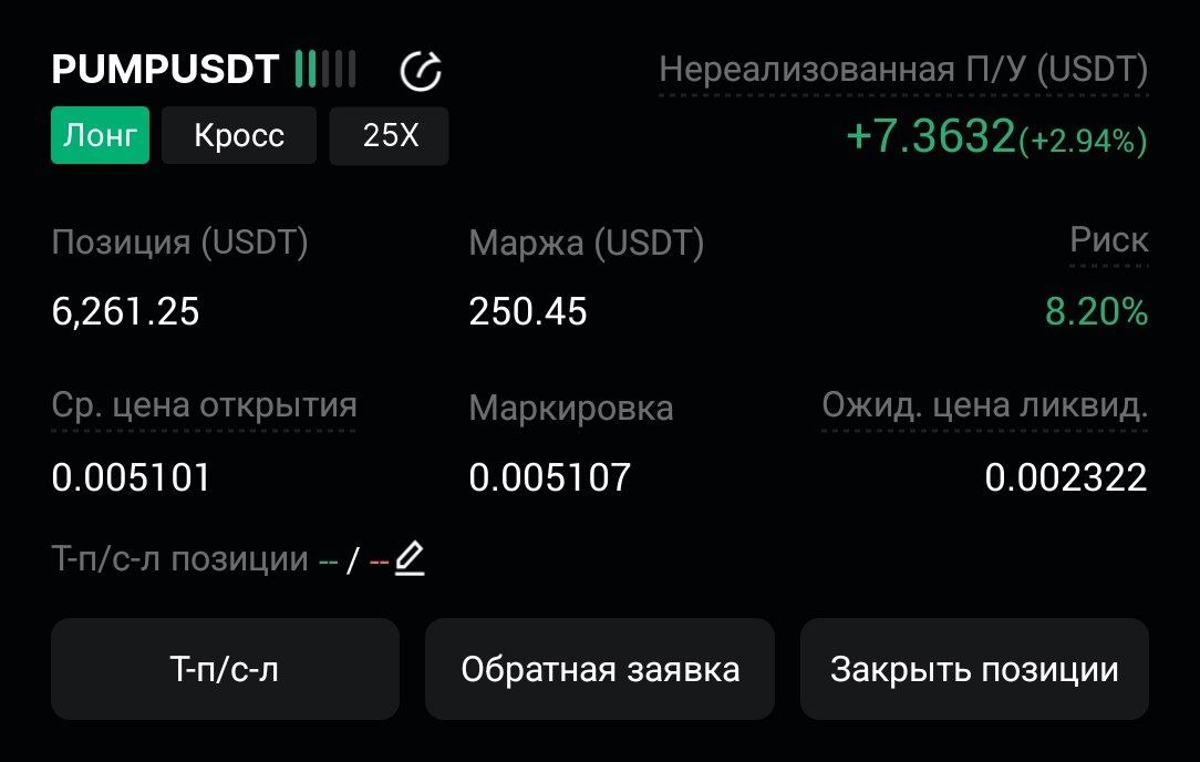 PUMPUSDT LONG signal screenshot by CryptoX | ProTrading
