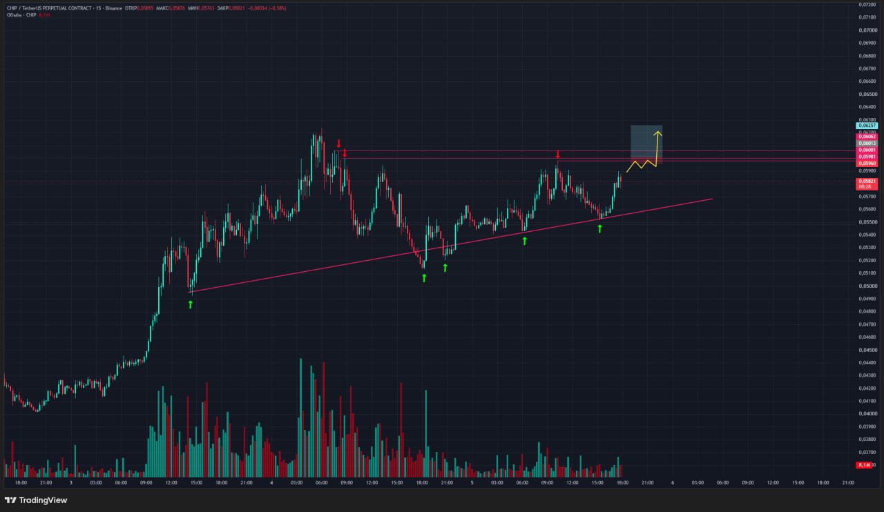 CHIPUSDT LONG signal screenshot by Trader signals RU