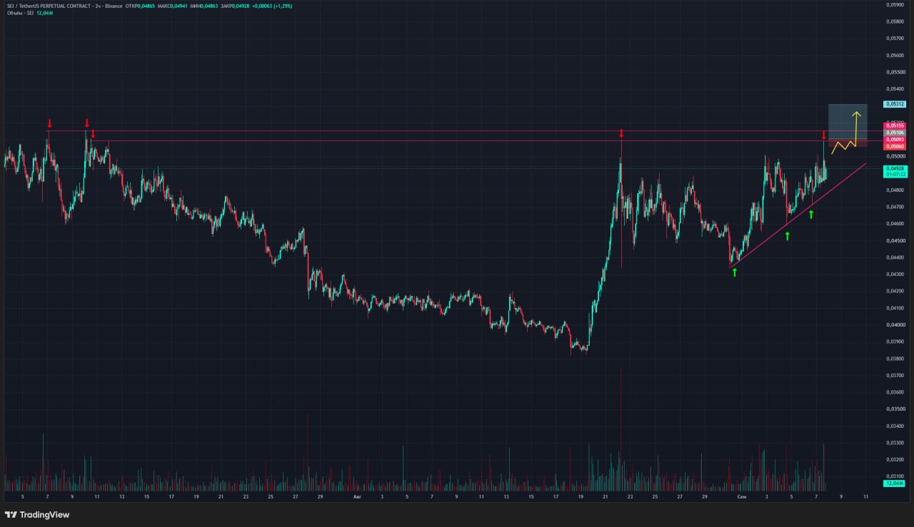 SEIUSDT LONG signal screenshot by Trader signals RU