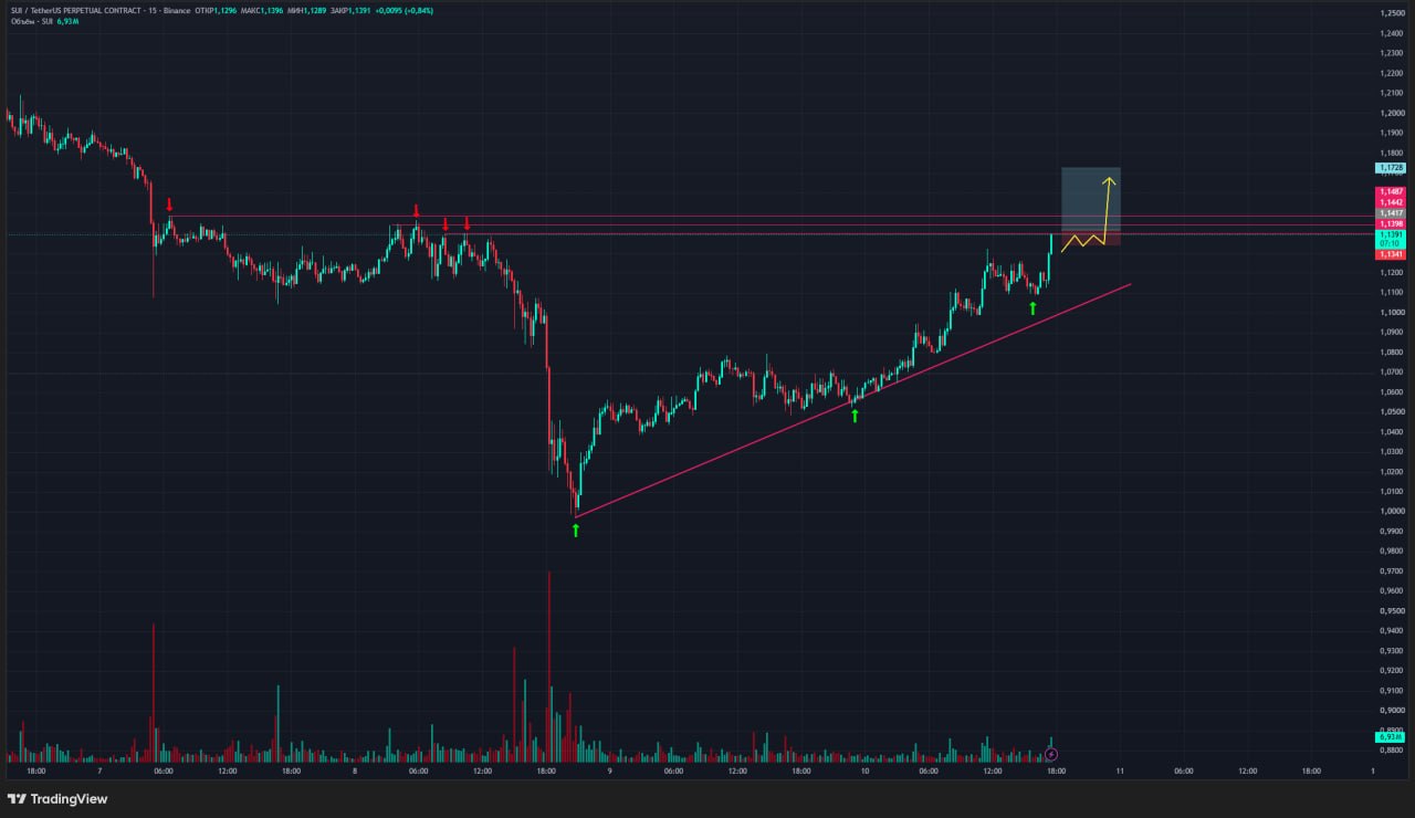 SUIUSDT LONG signal screenshot by Trader signals RU