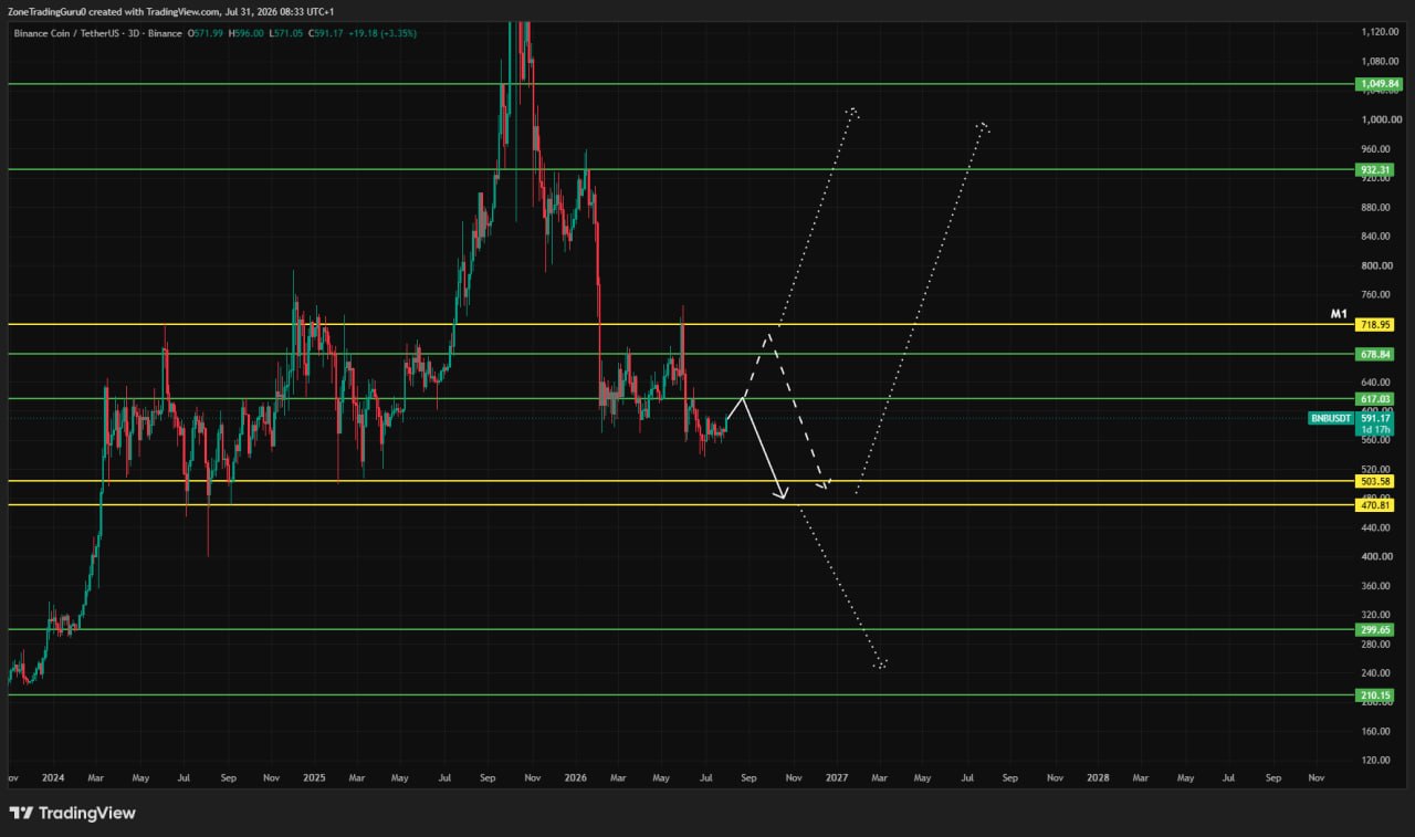 BNBUSDT — chart from the original post by Evening Trader Group