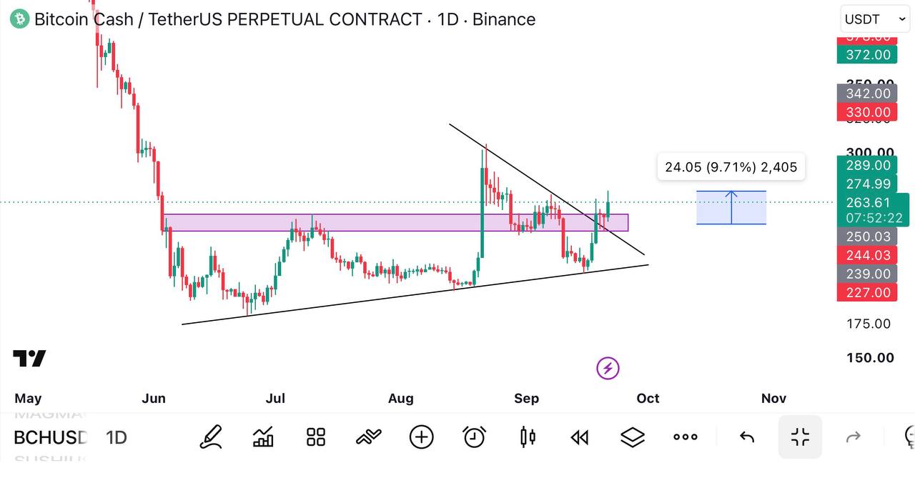 اسکرین‌شات سیگنال BCHUSDT LONG از Global Crypto Research
