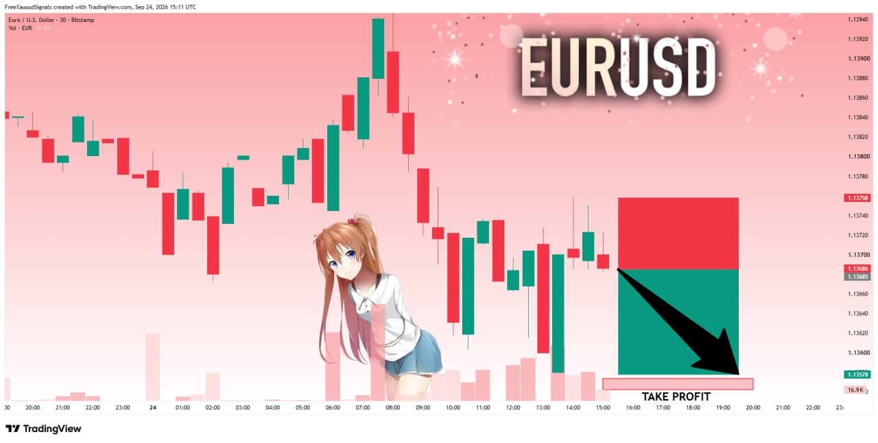 اسکرین‌شات سیگنال EURUSD SHORT از goldprincess