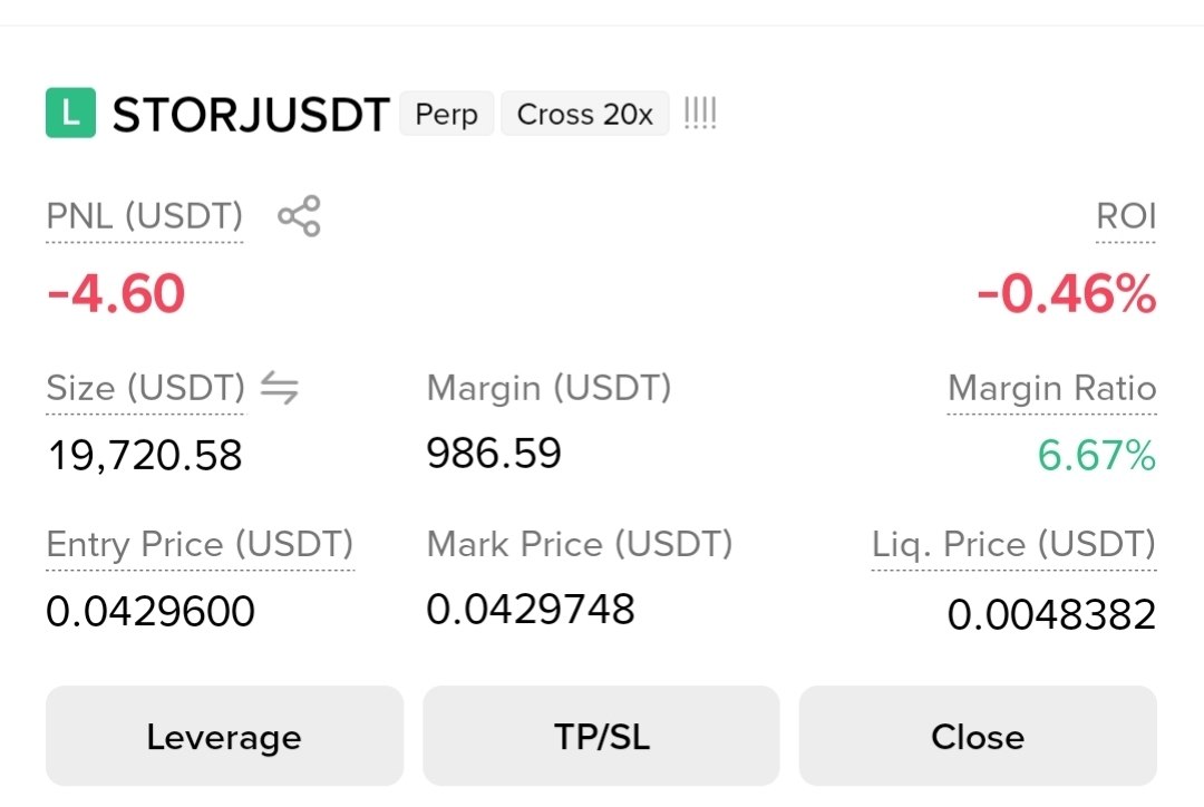 STORJUSDT LONG signal screenshot by Gorilla Crypto