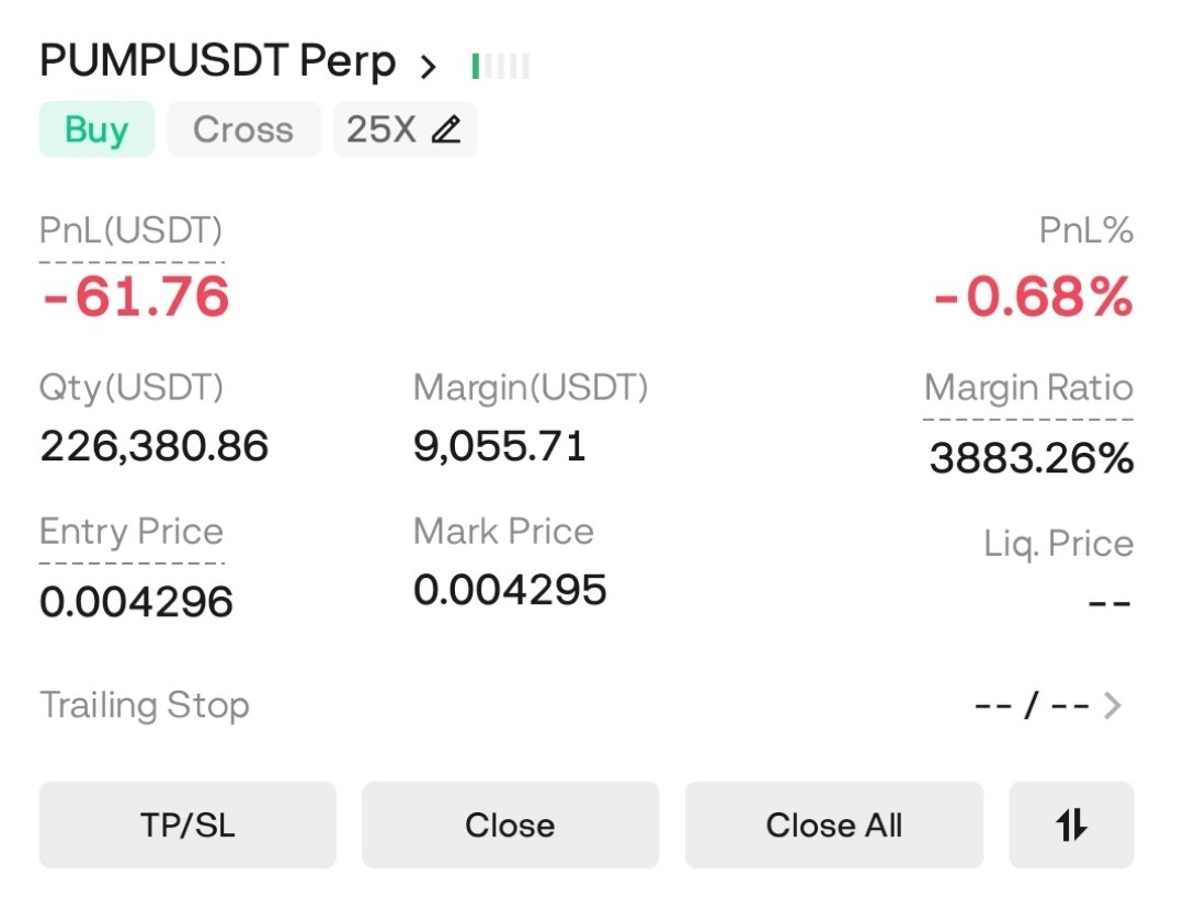 Скриншот сигнала PUMPUSDT LONG от Gorilla Crypto