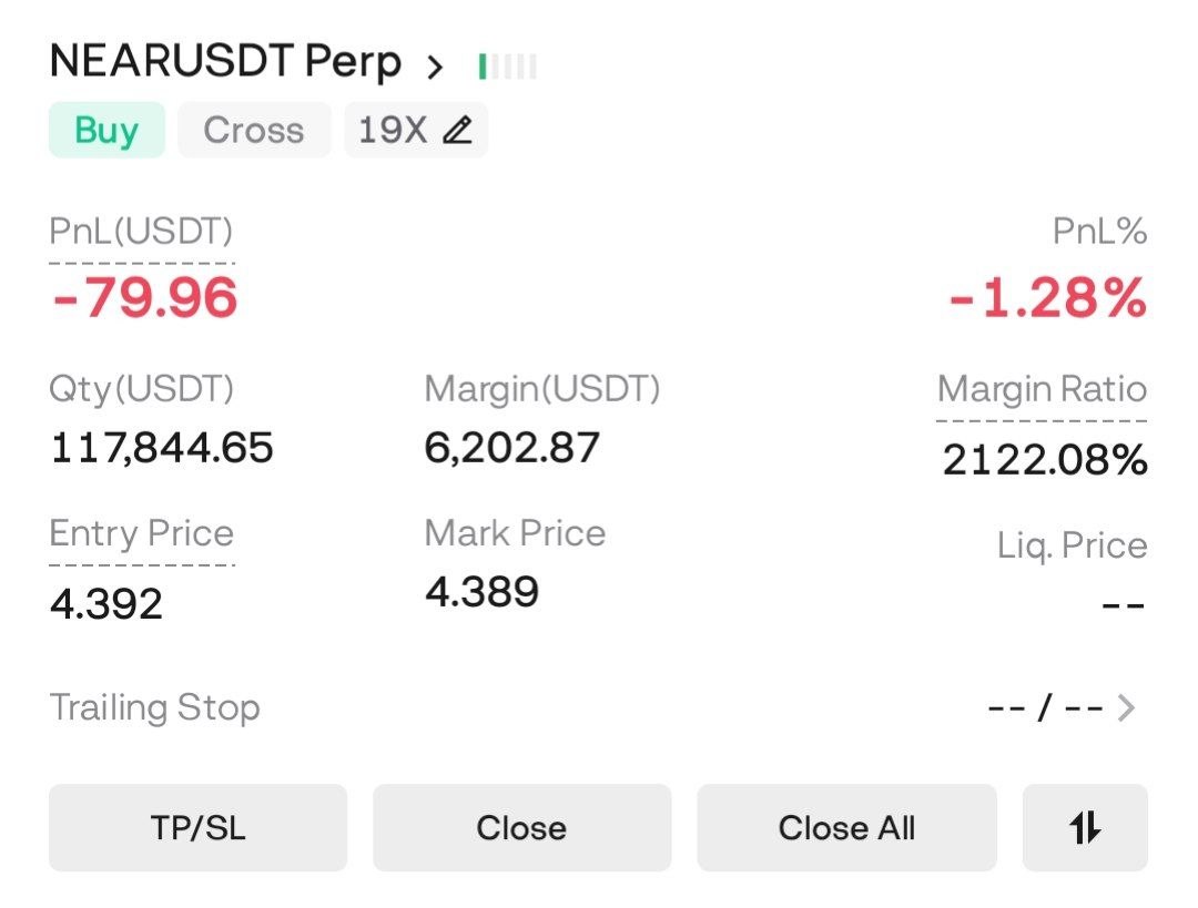 اسکرین‌شات سیگنال NEARUSDT LONG از Gorilla Crypto