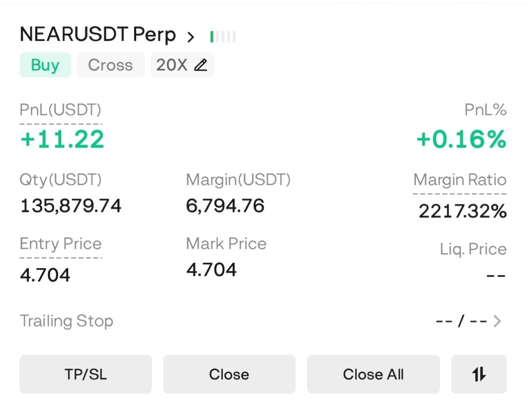 اسکرین‌شات سیگنال NEARUSDT LONG از Gorilla Crypto