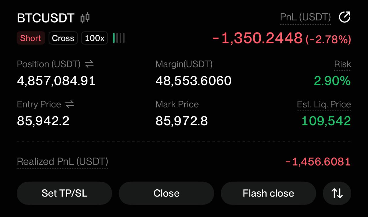 اسکرین‌شات سیگنال BTCUSDT SHORT از INVEST ZONE | Khairullin Ruslan