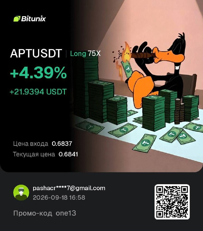 Скриншот сигнала APTUSDT LONG от Первый Трейдинговый