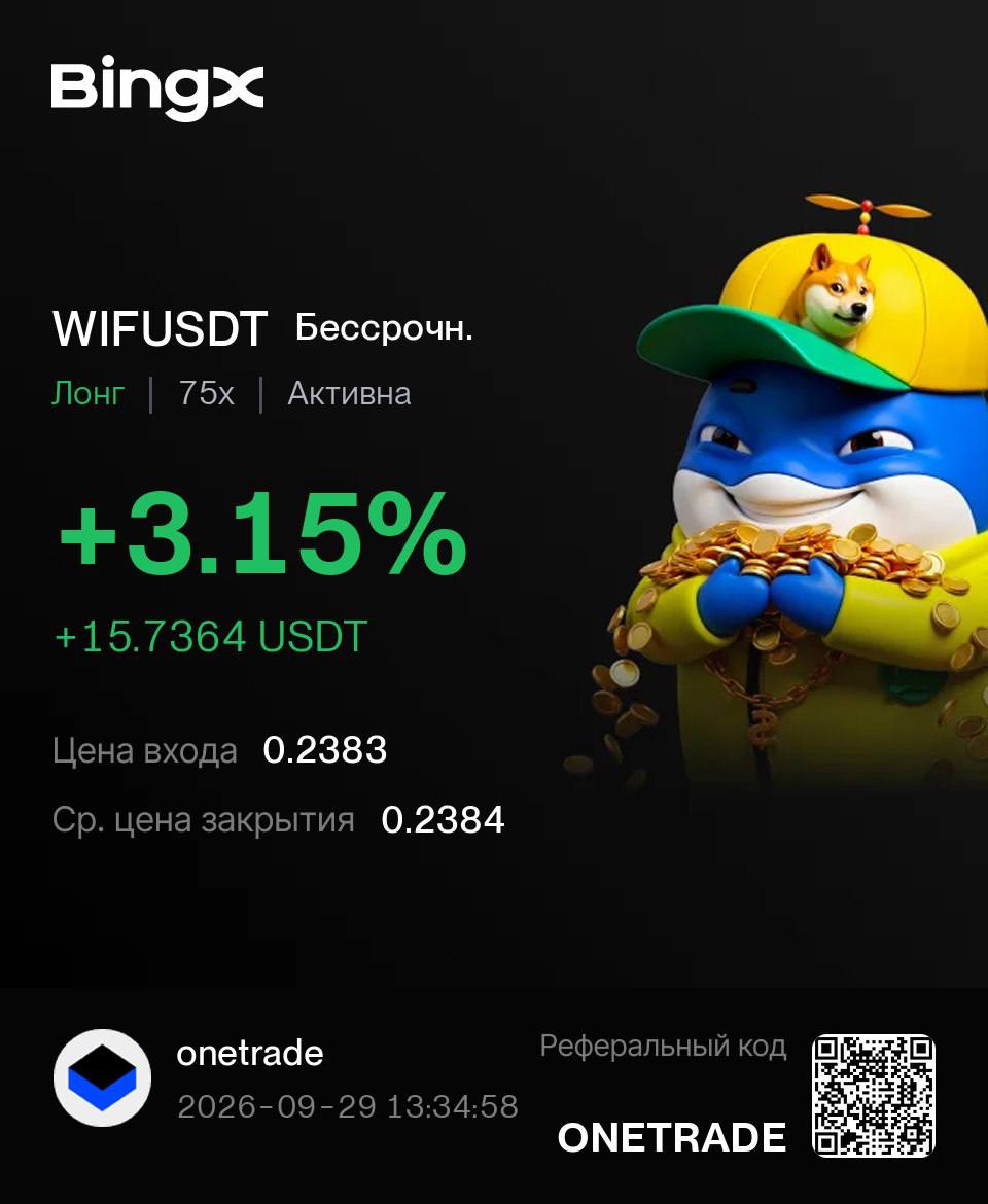 Скриншот сигнала WIFUSDT LONG от Первый Трейдинговый