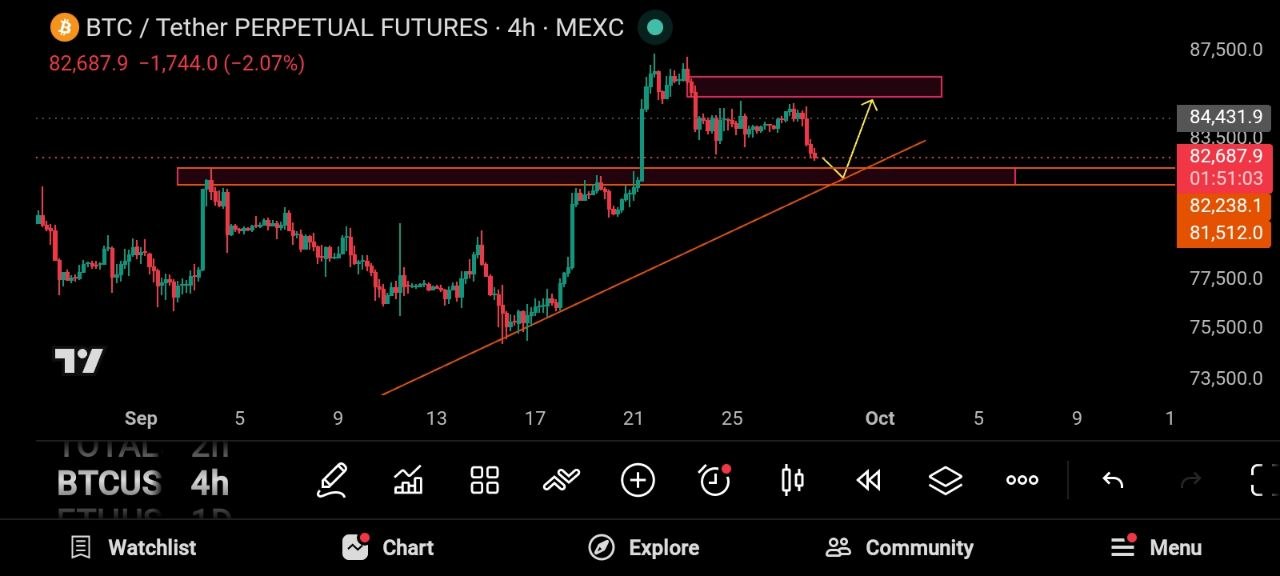 اسکرین‌شات سیگنال BTCUSDT LONG از سیگنال رایگان | Rst Trade