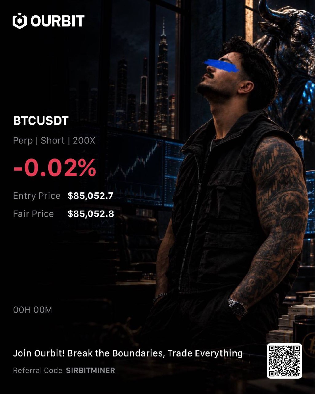 اسکرین‌شات سیگنال BTCUSDT SHORT از Sir BitMiner | Trade🌪️