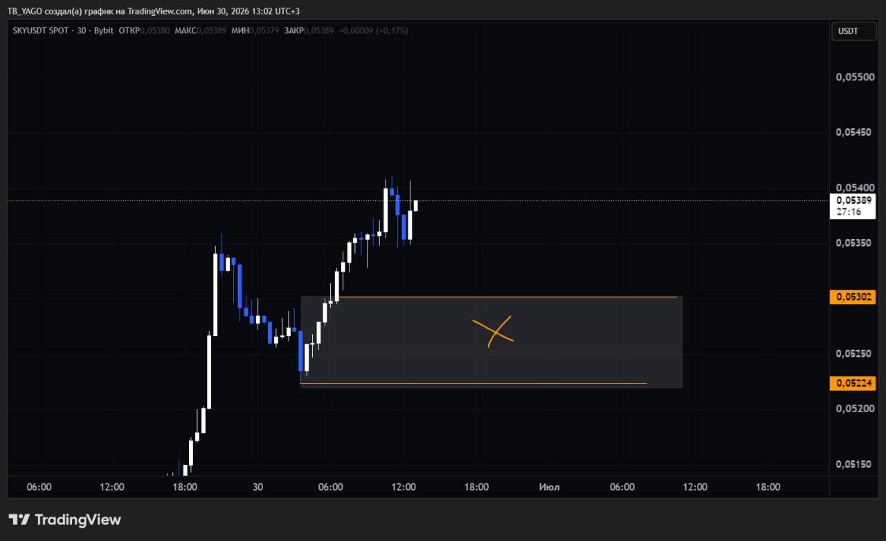 Скриншот сигнала SKYUSDT LONG от CryptoX | ProTrading
