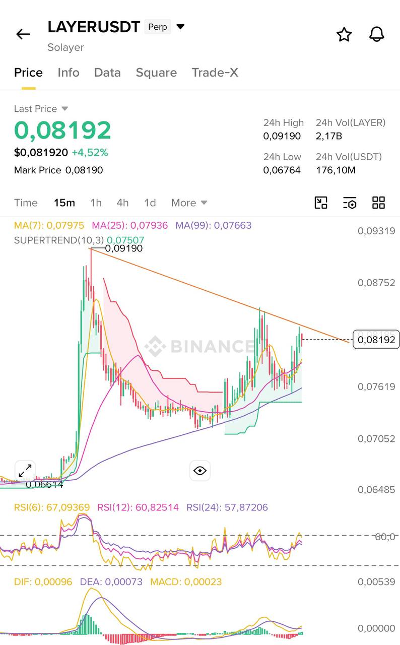 Скриншот сигнала SOLAYERUSDT LONG от Blockchain Usa Official ( Binance ) 🐋