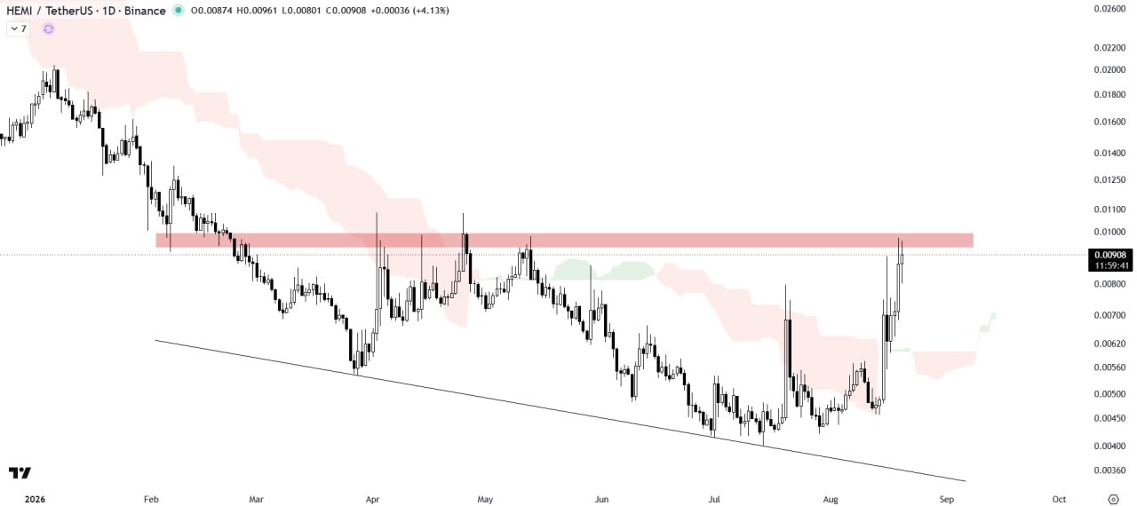 HEMIUSDT LONG signal screenshot by The Crypto Express