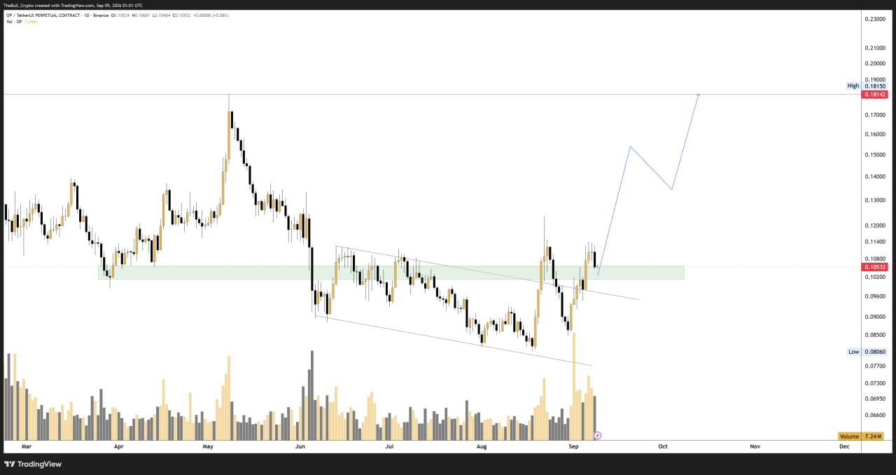 اسکرین‌شات سیگنال OPUSDT LONG از The Bull