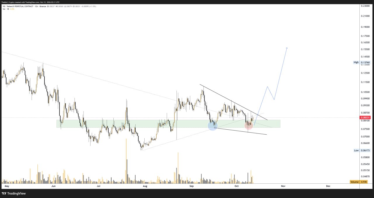 YBUSDT LONG signal screenshot by The Bull