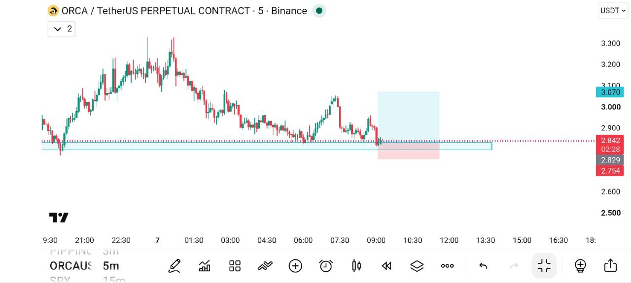 ORCAUSDT LONG signal screenshot by THE WOLF (CRYPTO)®