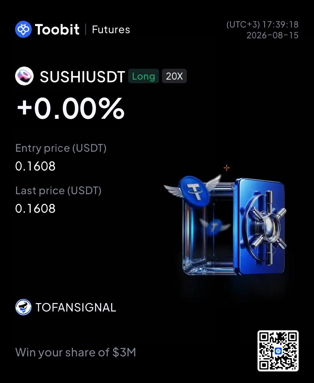 SUSHIUSDT LONG signal screenshot by Tofan Trade | سیگنال کریپتو